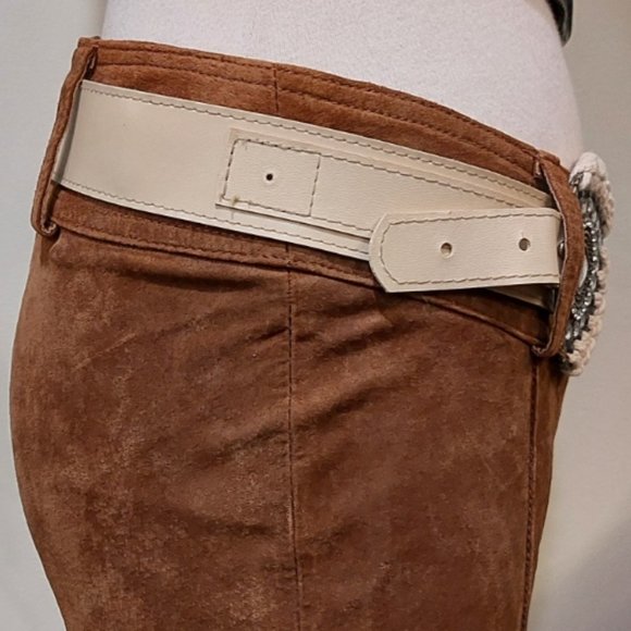 ?GORGEOUS? RETRO 80s Woven & Leather Embellished Brass Buckle Belt main image 7